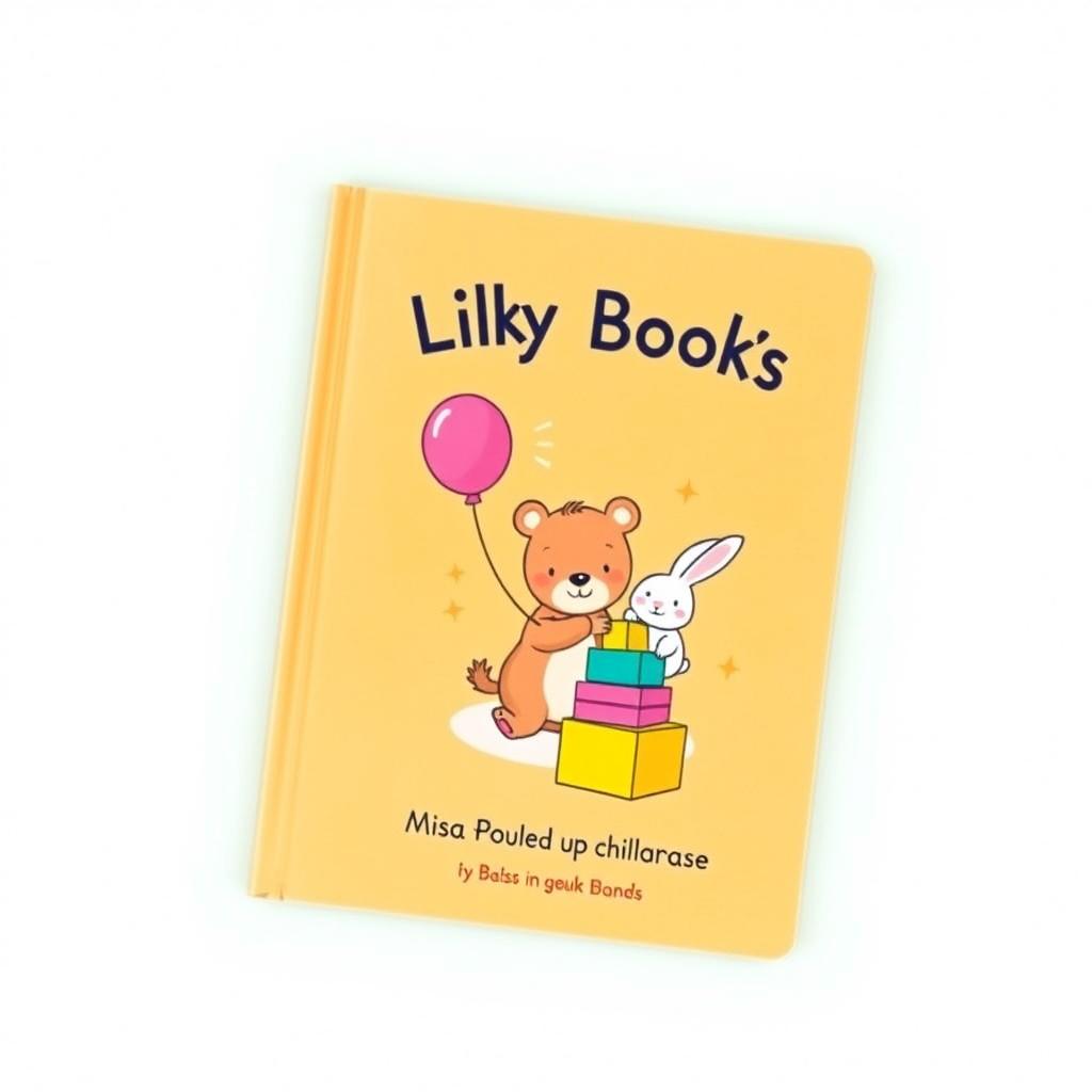 A children's book cover featuring a single cheerful color as the background, such as bright orange or light green