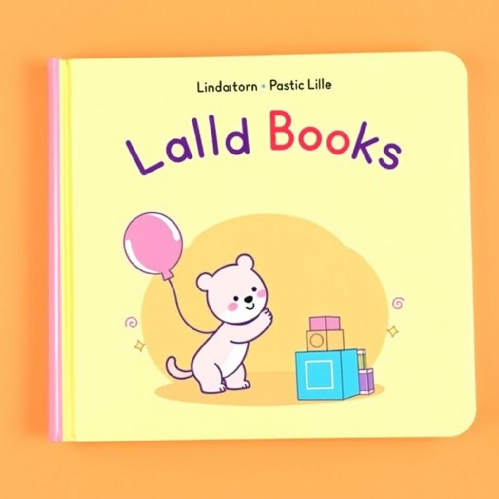 A children's book cover featuring a single cheerful color as the background, such as bright orange or light green