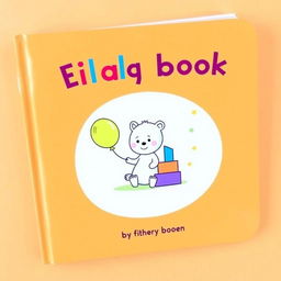 A children's book cover featuring a single cheerful color as the background, such as bright orange or light green