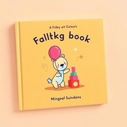 A children's book cover featuring a single cheerful color as the background, such as bright orange or light green