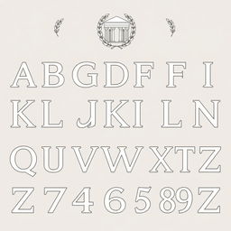 A detailed, clear representation of the Greek alphabet, displaying each letter in uppercase and lowercase forms