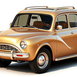 A retro crossover vehicle with smooth, flowing lines, designed in the style of Ancient Greece