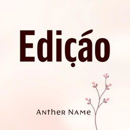 Design a captivating ebook cover featuring the title "Edição" prominently displayed at the top in an elegant font