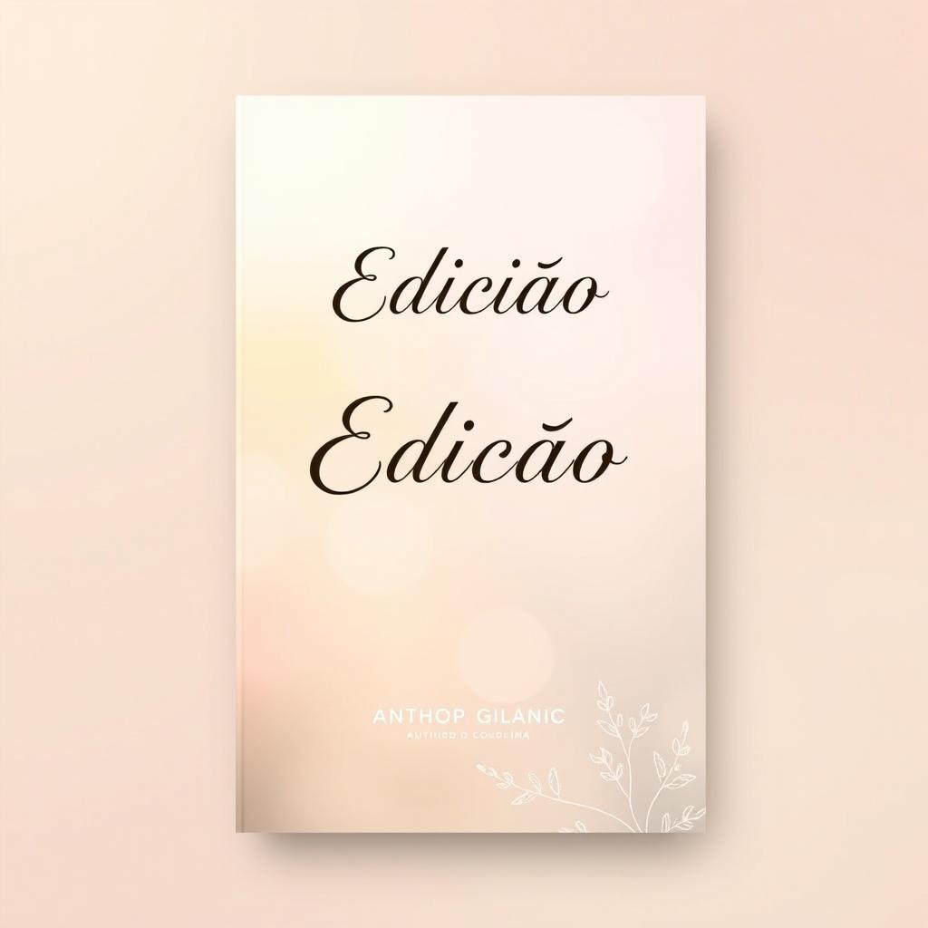 Design a captivating ebook cover featuring the title "Edição" prominently displayed at the top in an elegant font