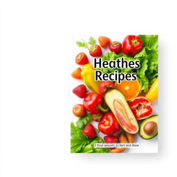 A visually appealing book cover template for a healthy recipes book