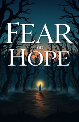 A book cover illustration that encapsulates the themes of fear and hope