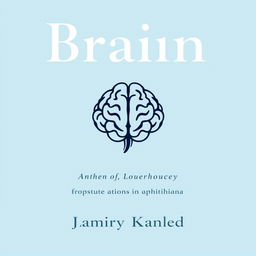 A light blue background featuring a stylized brain at the center