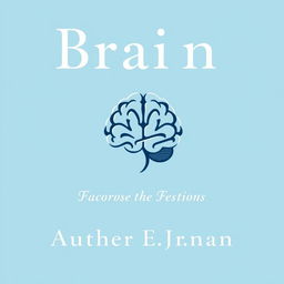 A light blue background featuring a stylized brain at the center