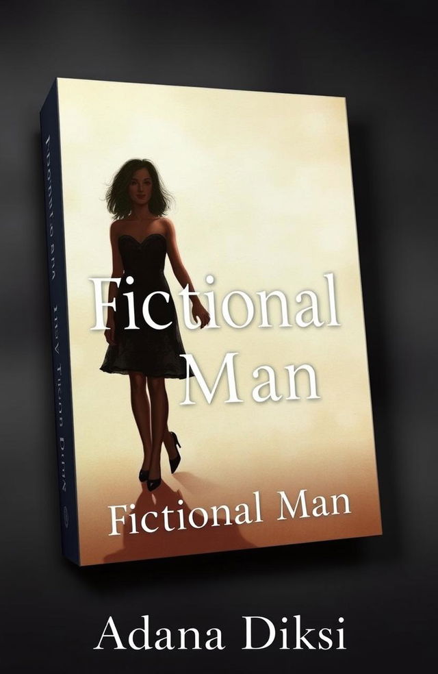 A captivating book cover illustration for the title 'Fictional Man'