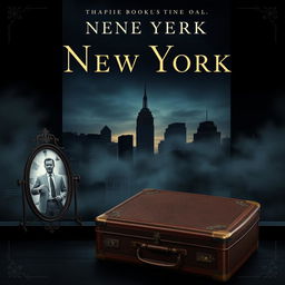 A classy and evocative book cover design featuring a richly detailed, dark New York City skyline at dusk, symbolizing the protagonist's tumultuous past