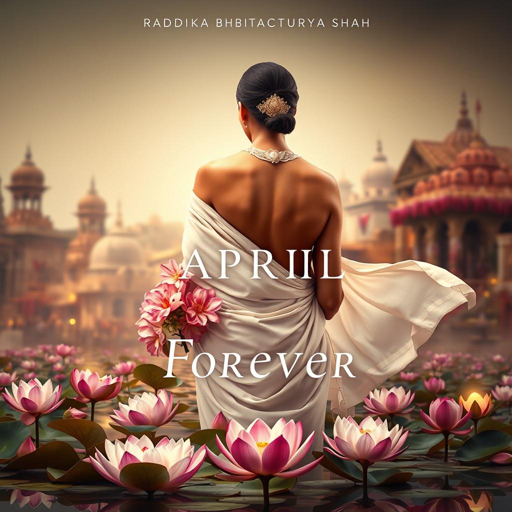 Novel cover design for 'April Forever' by Radhika Bhattacharyya Shah