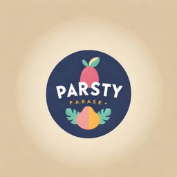 A stylish logo design for a store named 'Pastry Paradise' incorporating pastry themes and tropical elements into the concept. Use vibrant colors to emphasize the 'Paradise' aspect of the name. The typeface should be charming and welcoming.