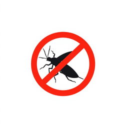 A clear and attention-grabbing pictogram representing anti-pest measures