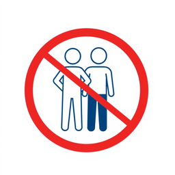 A clear and impactful pictogram representing anti-bullying measures