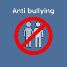 A clear and impactful pictogram representing anti-bullying measures