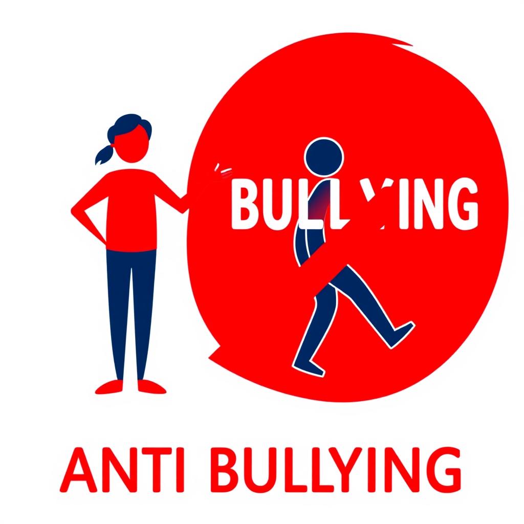 A visually impactful pictogram promoting anti-bullying awareness