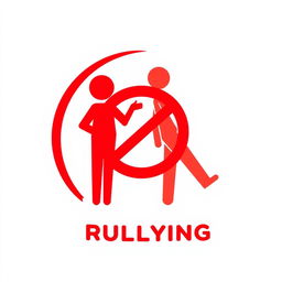 A visually impactful pictogram promoting anti-bullying awareness