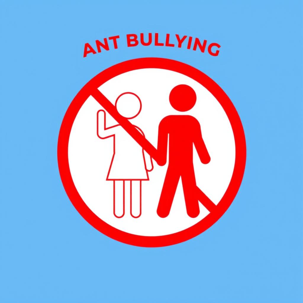 An impactful and concise pictogram focusing on anti-bullying