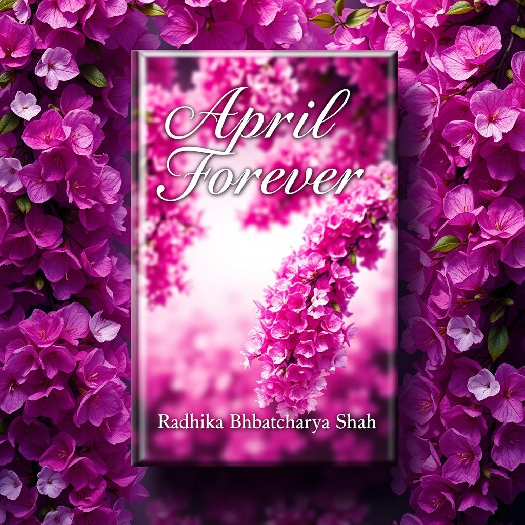 A beautifully designed book cover featuring the title 'April Forever' prominently displayed at the top in elegant, flowing typography