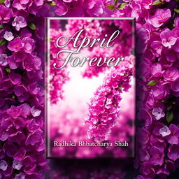 A beautifully designed book cover featuring the title 'April Forever' prominently displayed at the top in elegant, flowing typography