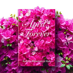 A beautifully designed book cover featuring the title 'April Forever' prominently displayed at the top in elegant, flowing typography