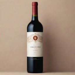 Highly sophisticated wine bottle design named 'Yarkhushta', featuring rich colors and elegant typography