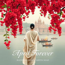 The cover design for a book titled 'April Forever' by Radhika Bhattacharyya Shah