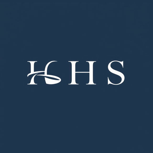 A minimalist logo design for a company named 'HS' that specializes in manufacturing bed linens for hotels