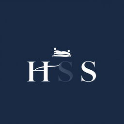 A minimalist logo design for a company named 'HS' that specializes in manufacturing bed linens for hotels