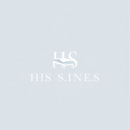 A minimalist logo design for a company named 'HS' that specializes in manufacturing bed linens for hotels