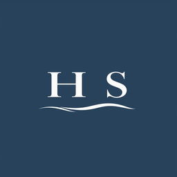 A minimalist logo design for a company named 'HS' that specializes in manufacturing bed linens for hotels