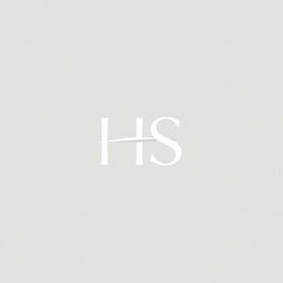 A minimalist logo design for a company named 'HS' that specializes in manufacturing bed linens for hotels