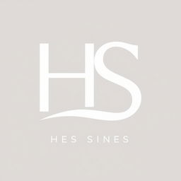 A minimalist logo design for a company named 'HS' that specializes in manufacturing bed linens for hotels