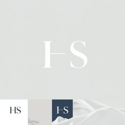 Creative proposals for a minimalist logo design for a company named 'HS' that specializes in manufacturing bed linens for hotels