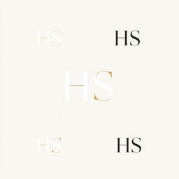 Creative proposals for a minimalist logo design for a company named 'HS' that specializes in manufacturing bed linens for hotels