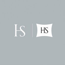 Proposals for a minimalist logo design for a brand named 'HS' that specializes in bed linens for hotels