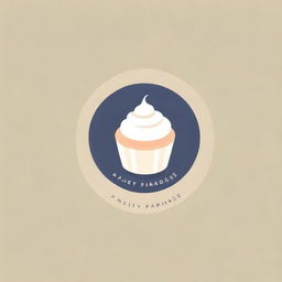 A minimalist and casual logo for a pastry shop named 'Pastry Paradise'. Colors are subtle yet inviting, with clean lines and minimalist, modern typography.