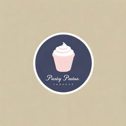 A minimalist and casual logo for a pastry shop named 'Pastry Paradise'. Colors are subtle yet inviting, with clean lines and minimalist, modern typography.