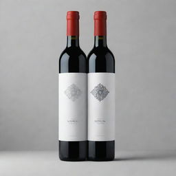 A minimalistic wine bottle design named 'Yarkhushta', incorporating minimalist design principles along with subtle Armenian details or motifs