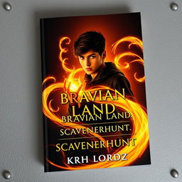 A captivating book cover titled 'BRAVIAN LAND: SCAVENGERHUNT'