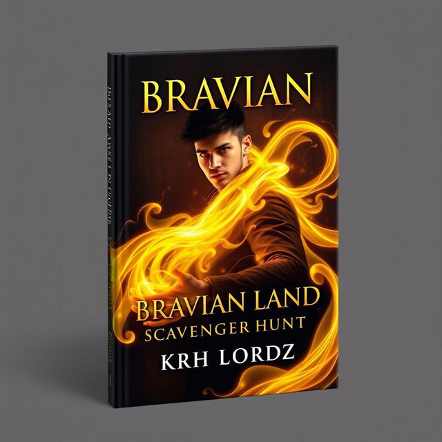 A mesmerizing book cover titled 'BRAVIAN LAND: SCAVENGERHUNT'