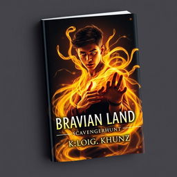 A mesmerizing book cover titled 'BRAVIAN LAND: SCAVENGERHUNT'