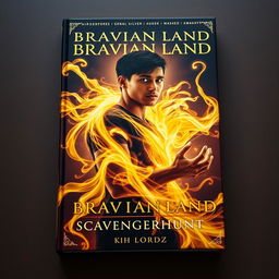 A mesmerizing book cover titled 'BRAVIAN LAND: SCAVENGERHUNT'