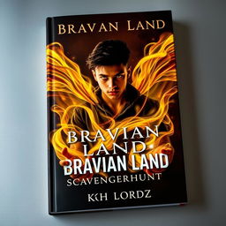 A mesmerizing book cover titled 'BRAVIAN LAND: SCAVENGERHUNT'