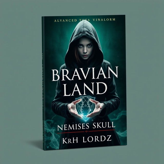 A striking book cover titled 'BRAVIAN LAND: NEMESIS SKULL'