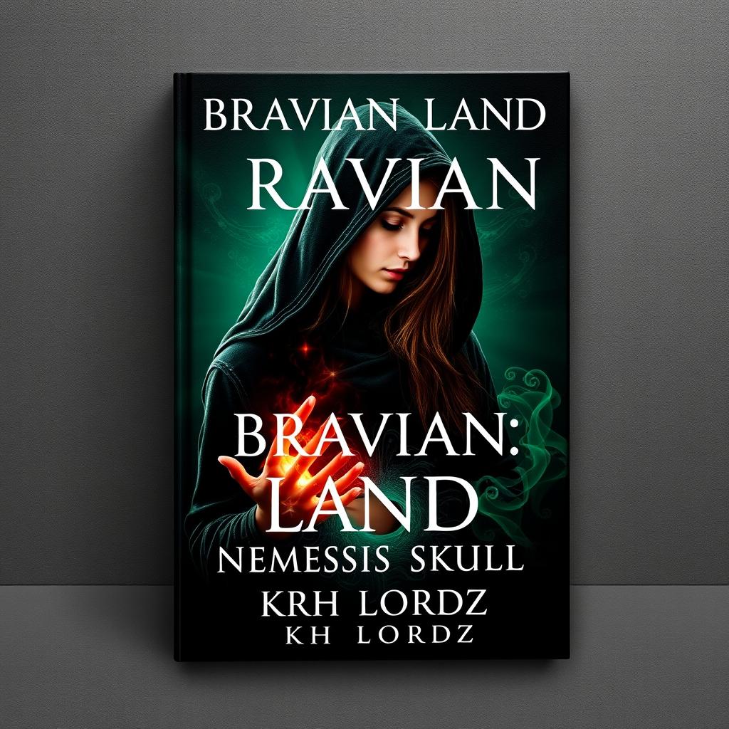 A striking book cover titled 'BRAVIAN LAND: NEMESIS SKULL'