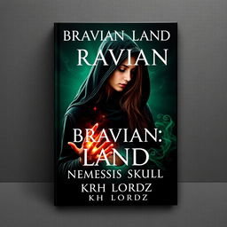 A striking book cover titled 'BRAVIAN LAND: NEMESIS SKULL'