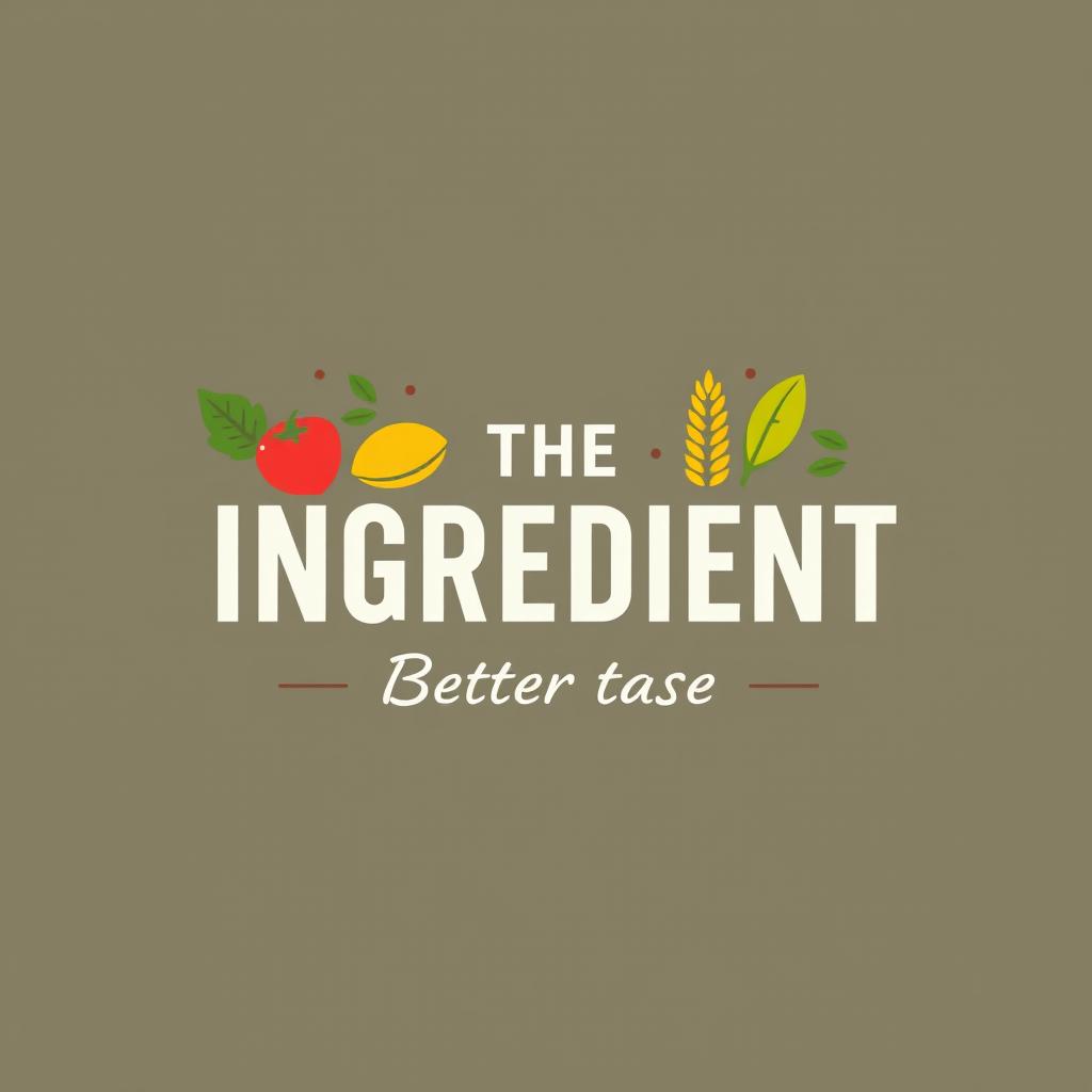 A vibrant logo for a company named "THE INGREDIENT" specializing in healthy foods, with the slogan "Better taste" incorporated into the design