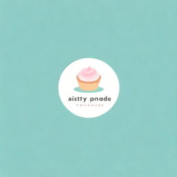 Minimalist logo design for a pastry business named 'Pastry Paradise', using soft pastel colors and simple elements associated with pastries and paradise.