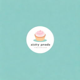 Minimalist logo design for a pastry business named 'Pastry Paradise', using soft pastel colors and simple elements associated with pastries and paradise.